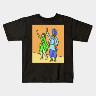 Bhangra Couple Dance Kids T-Shirt